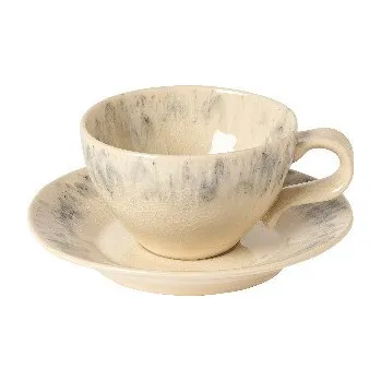 Šálek na čaj s podšálkem 0,25L, MADEIRA, bílá|Cream (balení)|Costa Nova