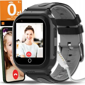 Chytré hodinky ZeeTech Chytré Hodinky pro děti ZeeTech s funkcí volání, GPS, WhatsApp, černé