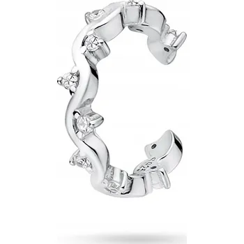 Náušnice STŘÍBRNÁ NÁUŠNICE ryzost 925 NA UCHO se Zirkony