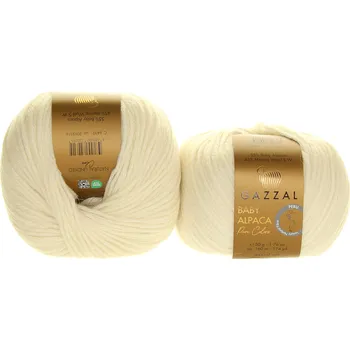Příze Gazzal Baby Alpaca Pure Color 6450 smetanová