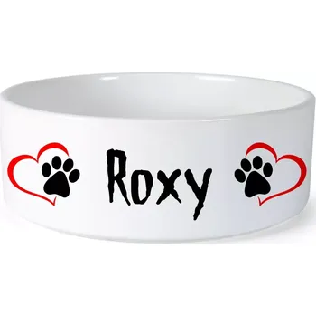 Miska pro psa Miska pro psa se jménem Roxy (Keramická miska na krmivo pro psy)