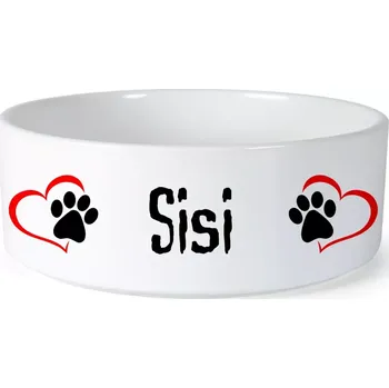 Miska pro psa Miska pro psa se jménem Sisi (Keramická miska na krmivo pro psy)