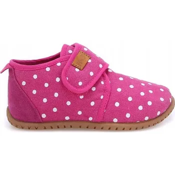 Dívčí bačkory Domácí obuv EMEL 100-9 Růžová s puntíkem Velikost: 27