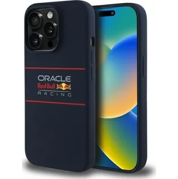Pouzdro na mobilní telefon Pouzdro RED BULL pro IPHONE 14 Pro kompatibilní s MagSafe RBHMP14L24SIHSRV (Silicone Horizontal Centered Logo) navy