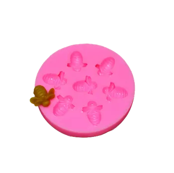 Výroba svíčky Forma na svíčky s včelím motivem 61*10mm (Forma silikonová na voskové včelky)