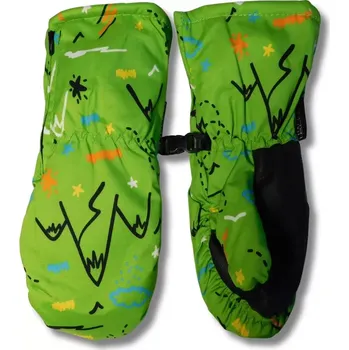 Rukavice Dětské šusťákové palcové rukavice Echt C088 zelené
