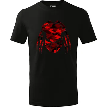 Textilie k potisku Unisex tričko s potiskem PREDATOR (Červená kamufláž) Barva: Modrá, Velikost: XXL