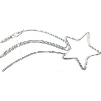 Vánoční dekorace Vánoční svítící kometa 70 cm - studená bílá