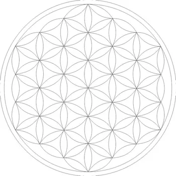 Radost v písku Šablona na pískování mandala Květ Života Varianta: 490 x 490 mm