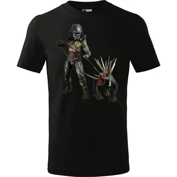 Textilie k potisku Unisex tričko s potiskem TRACKER PREDATOR a lovecký pes Barva: Modrá, Velikost: L