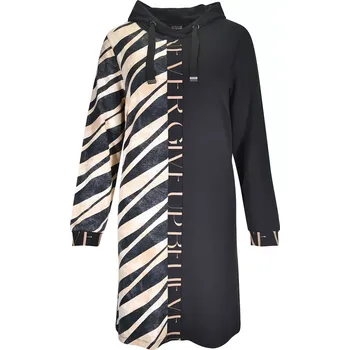 Dámské šaty Dámské elegantní šaty s kapucí a zebřím vzorem Kenny S. 721750 vzor velikost 38