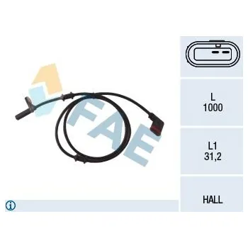 Přislušenství brzdového systému Snímač, počet otáček kol FAE 78037