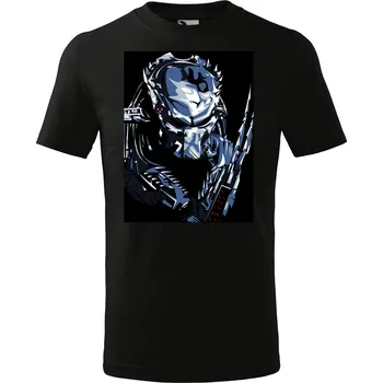 Textilie k potisku Unisex tričko s grafickým potiskem PREDATOR Barva: Modrá, Velikost: XXL
