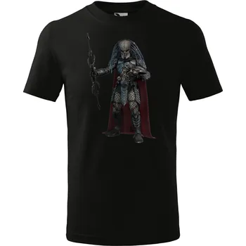 Textilie k potisku Unisex tričko s potiskem PREDATOR ELDER (Vůdce klanu) Barva: Modrá, Velikost: XXL