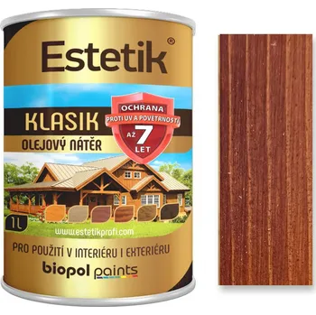 Lak na dřevo Estetik Klasik olejová lazura kaštan 5l