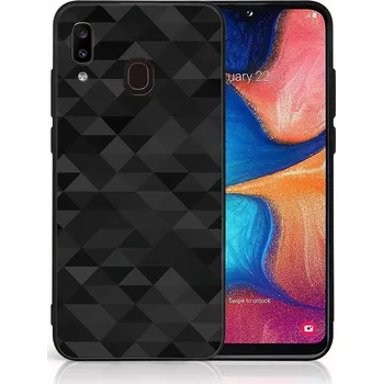 Pouzdro na tablet VSECHNONAMOBIL 124316 MY ART Ochranný obal pro Samsung Galaxy A20e BLACK TRIANGLES (232)