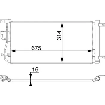 Výparník klimatizace Kondenzátor, klimatizace MAHLE AC 66 000S
