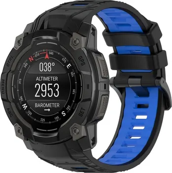Příslušenství k chytrým hodinkám VSECHNONAMOBIL 125484 SPORTY Vyměnitelný silikonový řemínek Garmin Instinct 3 45mm BLACK BLUE