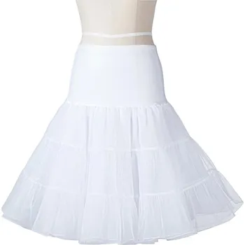 Dámská sukně Krátká sukně z organzy – vintage styl pro tanec a večírky Barva: Bílá, Velikost: S