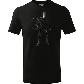 Textilie k potisku Unisex tričko s potiskem VETŘELEC (přímý pohled) Barva: Černá, Velikost: XL