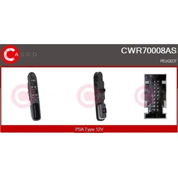 Spínač, zvedací zařízení oken CASCO CWR70008AS