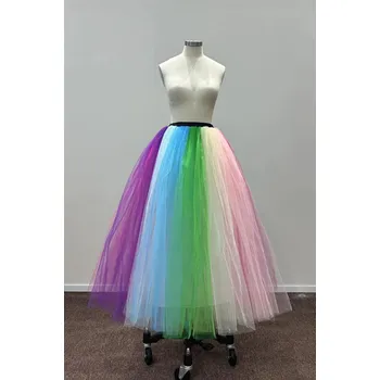 Dámská sukně Tylová sukně s pružným pasem v nadýchaném vícevstvém stylu Barva: Barevná