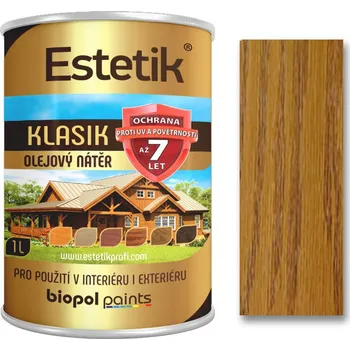 Lak na dřevo Estetik Klasik olejová lazura ořech 1l