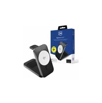 3MK MagRocket 3v1 15W Qi2 MPP indukční nabíječka černá