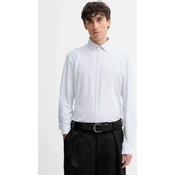 Pánská košile Košile HUGO Kenno pánská, zelená barva, slim, s klasickým límcem, 50550524 00A, vel. 43