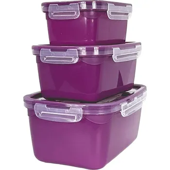 Dóza na potraviny Belli E Forti Sada potvravinových dóz Frigoclick Panama 3 ks, obdélníkové