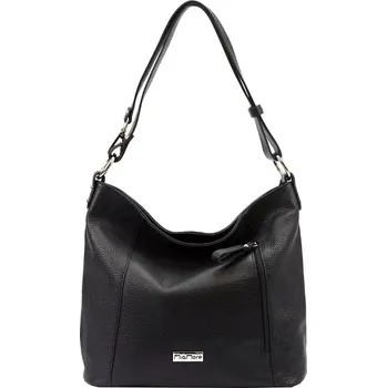 Kabelka Středně velká kožená černá kabelka na rameno i crossbody MiaMore 145