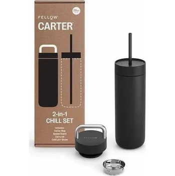 Termohrnek Fellow - Carter Chill Set 2v1 - Termohrnek + 2 uzávěry - Černá 591 ml