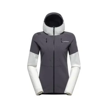 Dámská mikina La Sportiva SESSION TECH HOODY Women Onyx/Chalk šedá L