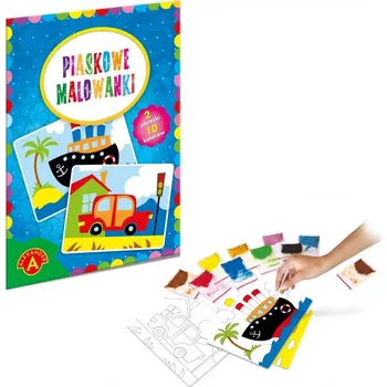 omalovánky Pískové malování – loď a auto