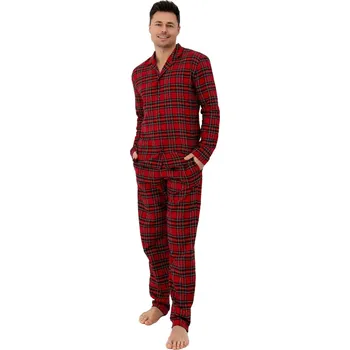 Pánské pyžamo Rozepínací pánské pyžamo SENSIS PHILIP červená M 0