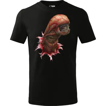 Textilie k potisku Unisex tričko s 3D potiskem CHESTBURSTER (Vetřelec) Barva: Černá, Velikost: XXL