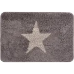 Šedá koupelnová předložka s hvězdou M – 58x38x1 cm