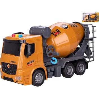 autíčko Mikro Trading Auto stavební domíchávač na setrvačník se světlem a zvukem 27 cm