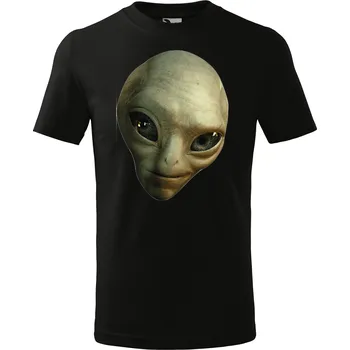 Textilie k potisku Unisex tričko s potiskem MIMOZEMŠŤAN (Realistický 3D portrét) Barva: Modrá, Velikost: M