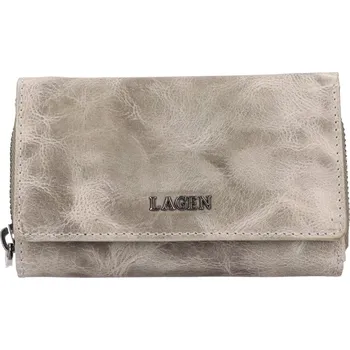 Dámská kožená šedá peněženka - LAGEN (Dámská kožená peněženka LAGEN)