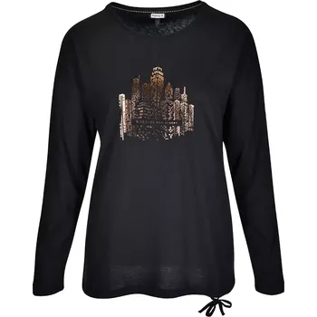 Dámské tričko Dámské tričko s potiskem a tunýlkem v pase Kenny S. 673334 černá velikost 38