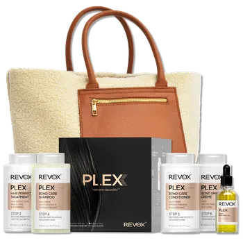 Kosmetická sada Vánoční balíček REVOX B77 PLEX – Šampon 260 ml + Kondicionér 260 ml + Kúra 260 ml + Krém 260 ml + Olej 30 ml – Revox Intenzivní péče pro poškozené a oslabené vlasy – regeneruje, posiluje a zanechává je hebké a leskl
