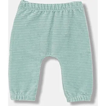 Kojenecké kalhoty United Colors of Benetton tyrkysová barva, hladké, 3MCDAF020 3MCDAF020.W.Seasonal 65X, vel. 62