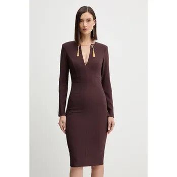 Dámské šaty Šaty Elisabetta Franchi AB80557E2 burgundské 93X, vel. 38