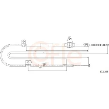 Lanko parkovací brzdy Lanko ruční brzdy COFLE 17.1228