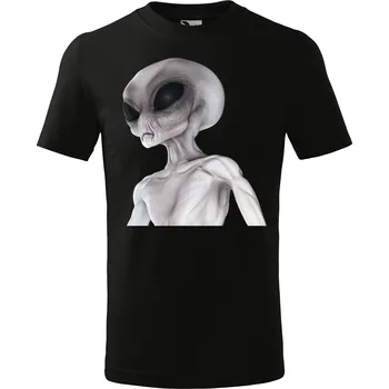 Textilie k potisku Unisex tričko s potiskem MIMOZEMŠŤAN (Realistická postava) Barva: Zelená, Velikost: S