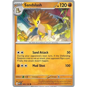 Karetní hra Sandslash 069/132 - Mega Evolution Typ karty: Non-Holo
