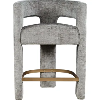 Barová židle Designová barová židle Leith šedá