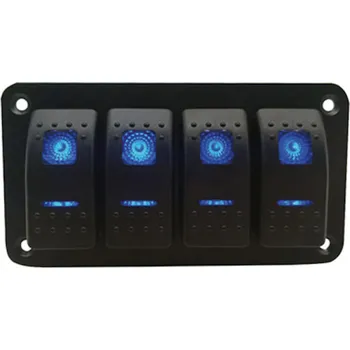 Člun NUTICHE Vodotěsný panel s modře LED podsvícenými přepínači Varianta: 3x ON-OFF + 1x(ON)-OFF