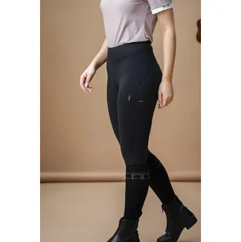 Jezdecké kalhoty Alessandro Albanese Legíny jezdecké Alba AA, s gripem, zimní, dámské, core black XXL